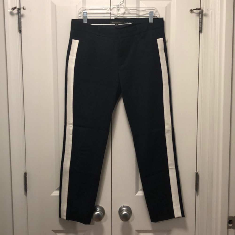 Banana Republic Sloan Navy/White Stripe Pant Sz 8
